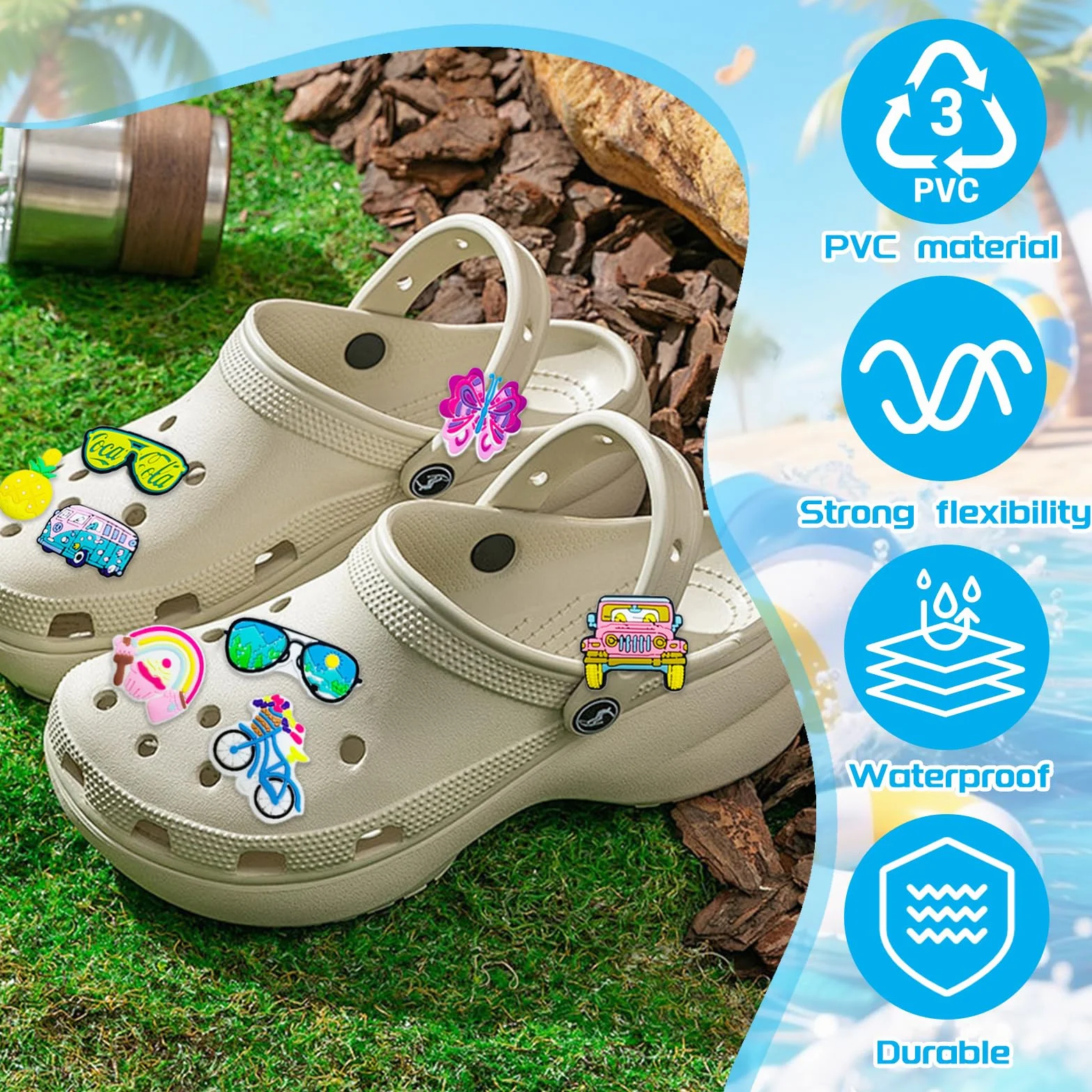 30 sztuk dekoracji zawieszka z motywem kreskówki, PCW, przypinki do but, Crocs, do dekoracji chodaków, DIY, na imprezy