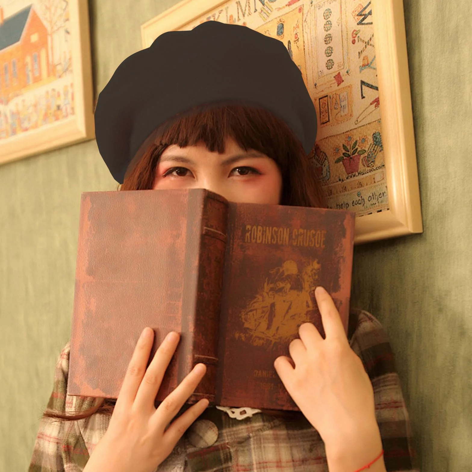Beret wełniany dla dorosłych - Unisex miękki ciepły kapelusz artysty vintage, styl francuski, czarny