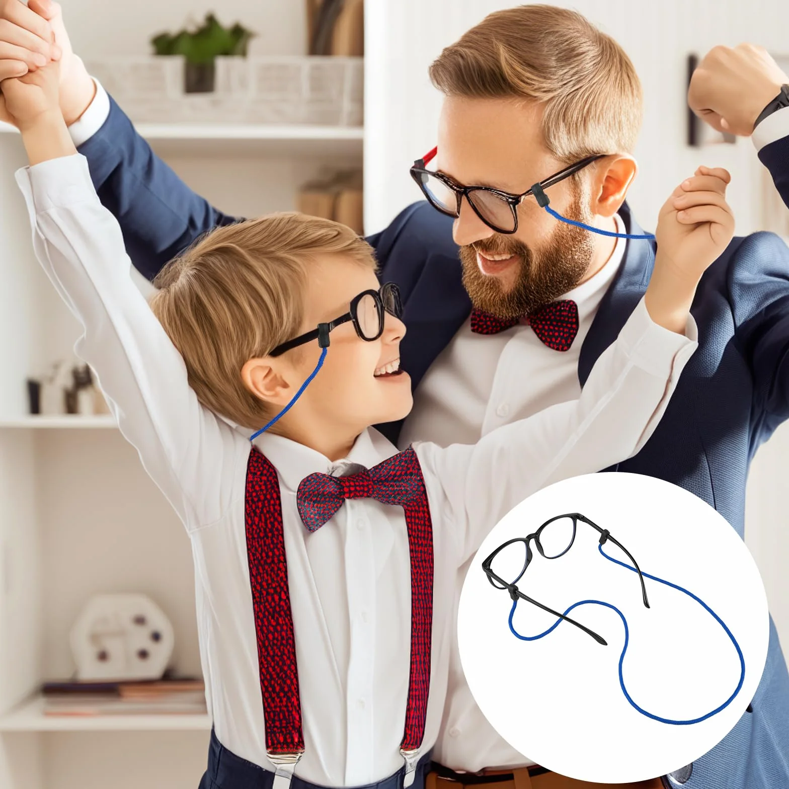 JIEYAO 6 szt. pasek do okularów do uprawiania sportu, uchwyty na okulary wokół szyi, bez ogona okulary przeciwsłoneczne sznurek antypoślizgowy uchwyt do okularów