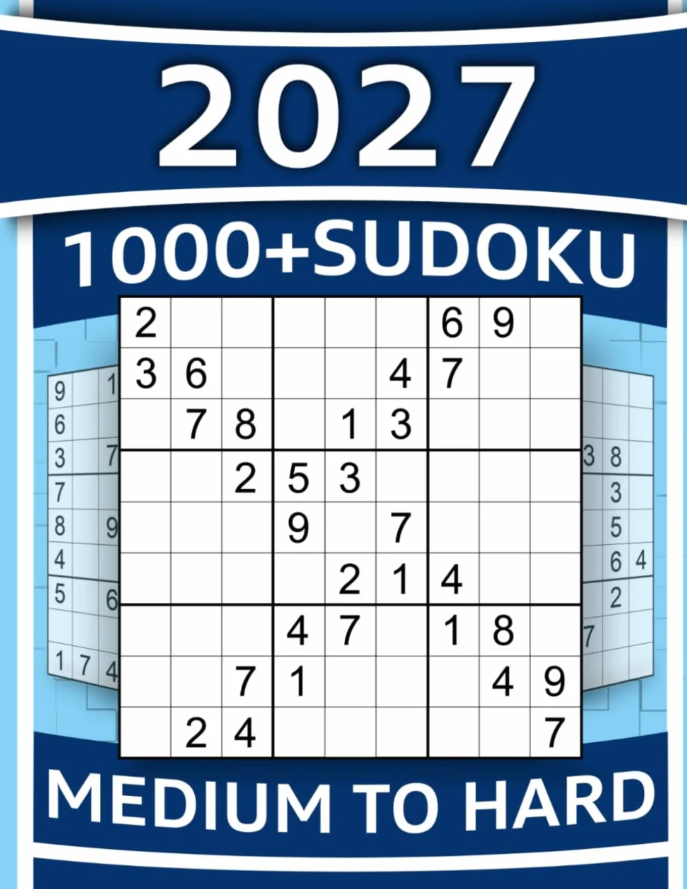 1000+ Sudoku Puzzles for Adults: Medium to Hard Sudoku Puzzle Book with Detailed Step-by-step Solutions and Hints When You Get Stuck