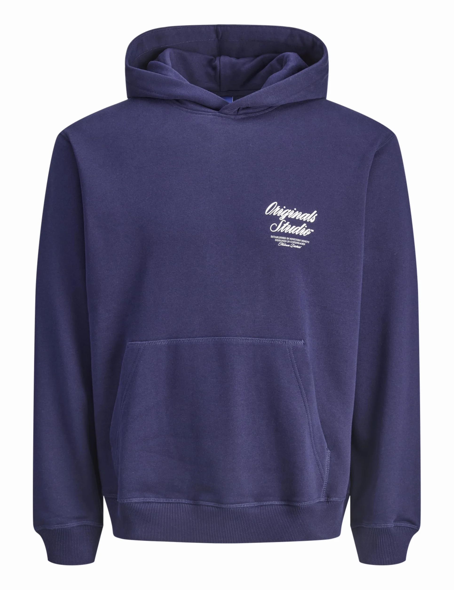 JACK & JONES Jornorrebro Typo Back Sweat Hood S Mni, Ocean Cavern, 128