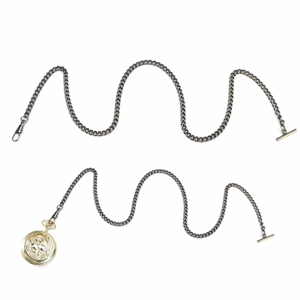 Łańcuch do zegarka kieszonkowego w stylu retro, łańcuszek do zegarka Metalowe akcesoria do zegarków kieszonkowych 65 cm do dekoracji na akcesoria do zegarków na dla