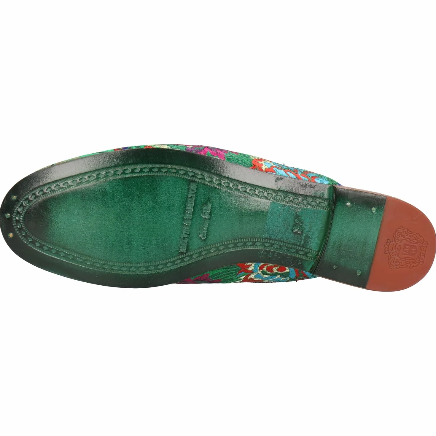 Melvin & Hamilton Kobiety Scarlett 2 Korela Green TasselButy typu mule